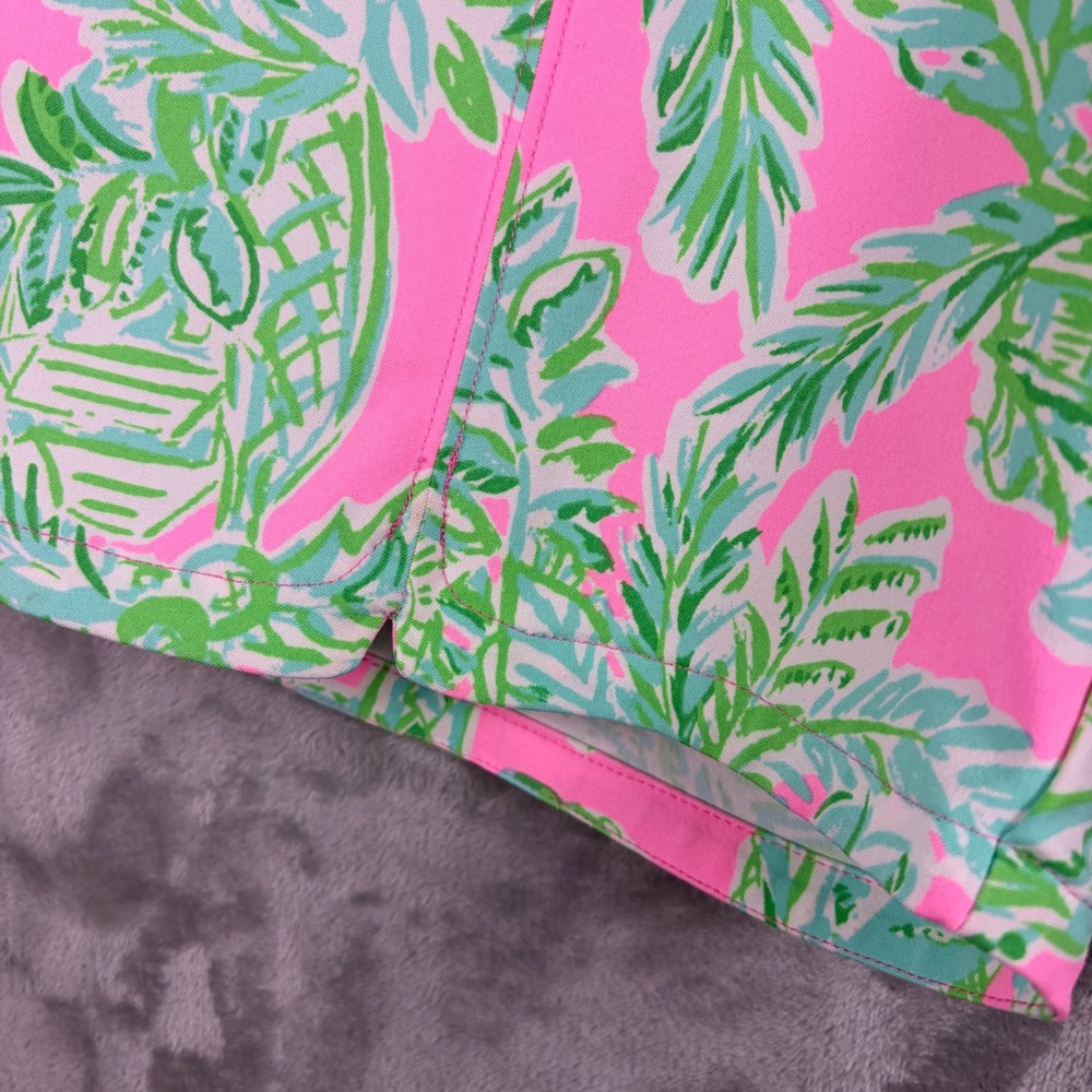 Lilly Pulitzer Luxletic Bettina Shorts Womens 10 Pink Bermuda Mandevilla Baby - Picture 7 of 11